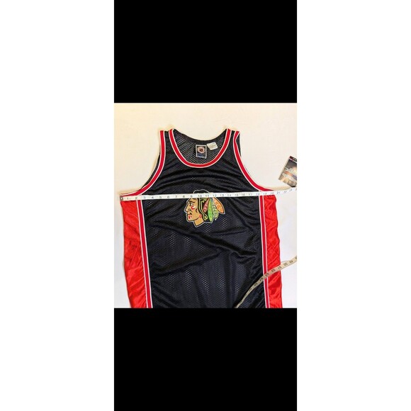 Vintage Chicago Blackhawks NHL Hockey Mesh Tank Top Youth XL Pro Stuff - Picture 5 of 5